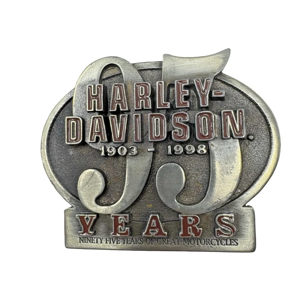 1997 Harley-Davidson 95th Anniversary Belt Buckle with Box Limited Edition EUC